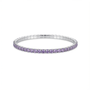 925 Sterling Silver Purple Tennis Bracelet with Cubic Zirconia | Dublin Silver