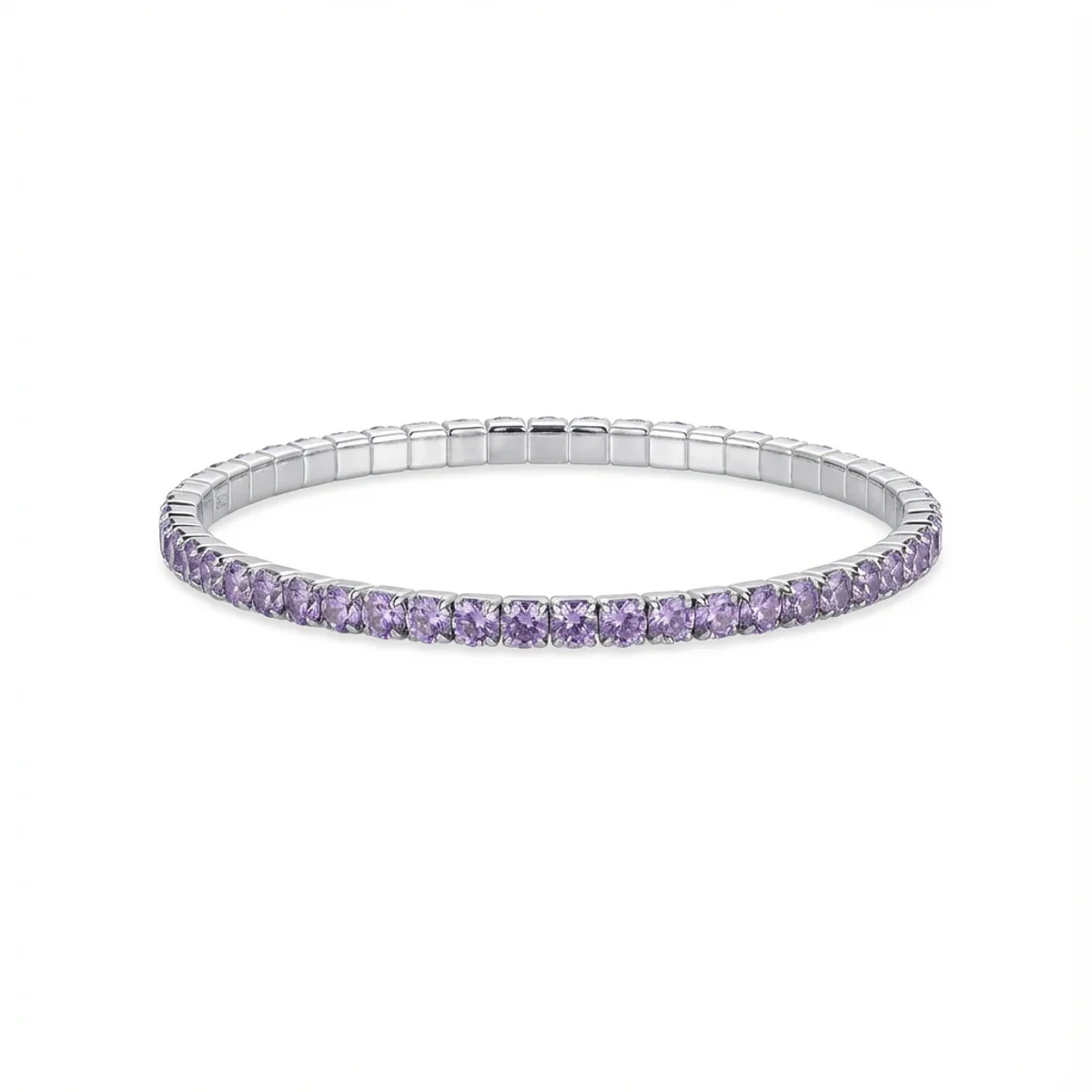 925 Sterling Silver Purple Tennis Bracelet with Cubic Zirconia | Dublin Silver