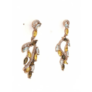 Sterling Silver Elegant Gemstone Dangle Earrings | Dublin Silver