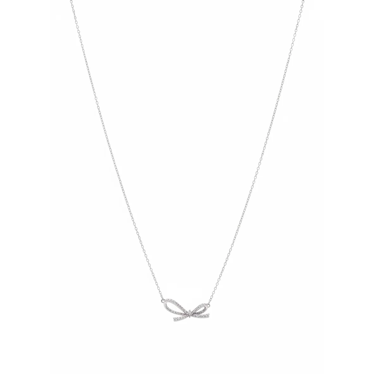 925 Sterling Silver Bow Necklace Delicate Chain | Dublin Silver