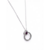 925 Sterling Silver Amethyst Teardrop Pendant Necklace | Dublin Silver