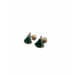 925 Sterling Silver Modern Green Malachite Stud Earrings | Dublin Silver