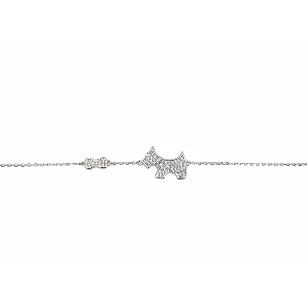 925 Sterling Silver Dog and Bone Bracelet | Dublin Silver