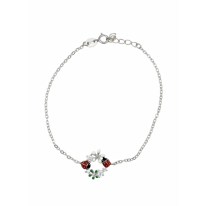 925 Sterling Silver Ladybird Charm Bracelet Lobster Clasp | Dublin Silver