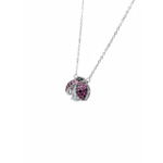925 Sterling Silver Ladybug Pendant Necklace with Gemstones | Dublin Silver