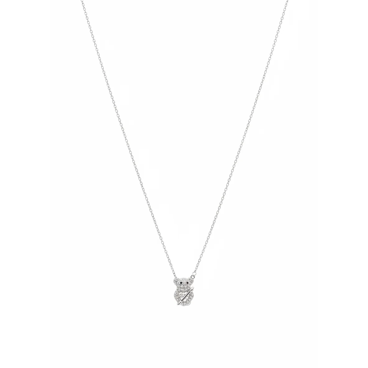 925 Sterling Silver Teddy Bear Pendant Necklace | Dublin Silver