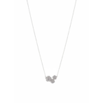 925 Sterling Silver Floral Necklace with Cubic Zirconia | Dublin Silver