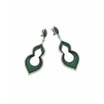 925 Sterling Silver Emerald Green Statement Earrings | Dublin Silver