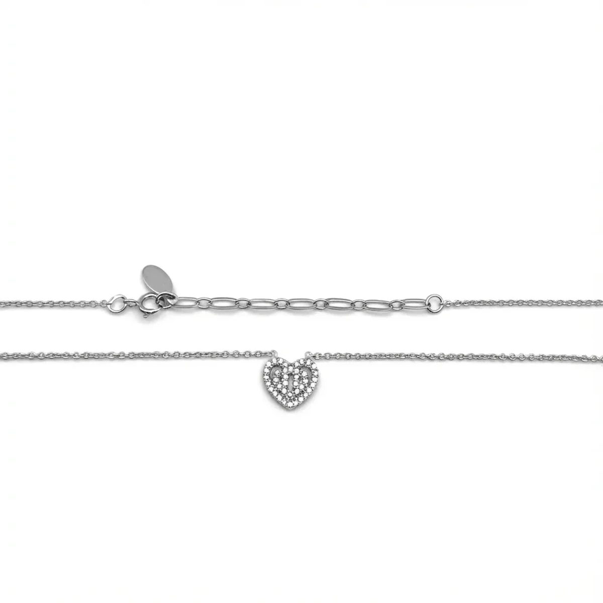 Sterling Silver Heart Pendant Necklace 18-inch Chain | Dublin Silver