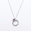 925 Sterling Silver Amethyst Teardrop Pendant Necklace | Dublin Silver