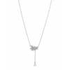 925 Sterling Silver Floral Pendant Necklace with Cubic Zirconia | Dublin Silver
