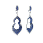 925 Sterling Silver Blue Gemstone Dangle Earrings | Dublin Silver