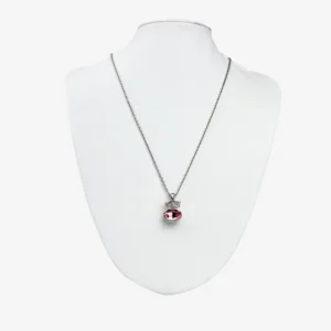 Sparkling Crystal Pendant Necklace in Silver - Adjustable 18-22cm