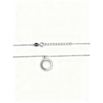 925 Sterling Silver Circle Pendant Necklace Elegant Chain | Dublin Silver