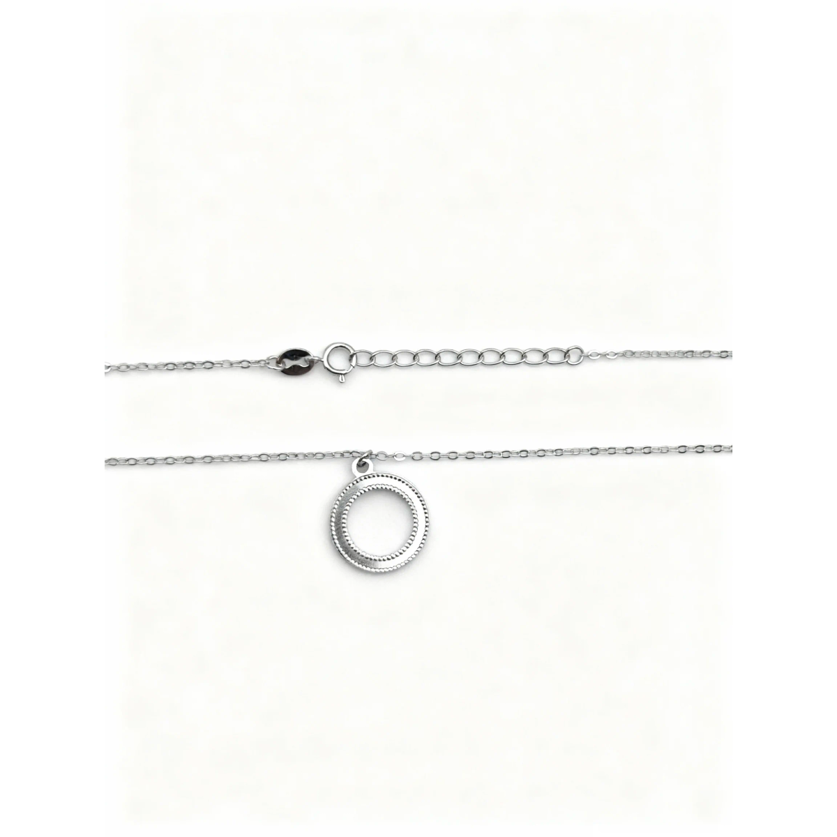 925 Sterling Silver Circle Pendant Necklace Elegant Chain | Dublin Silver