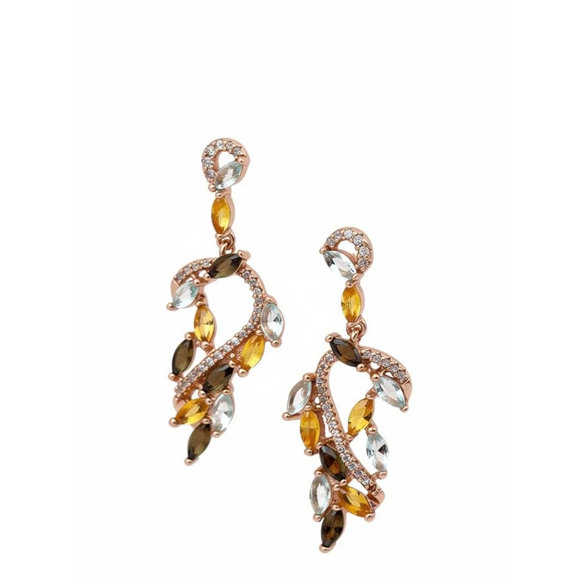 Sterling Silver Elegant Gemstone Dangle Earrings | Dublin Silver