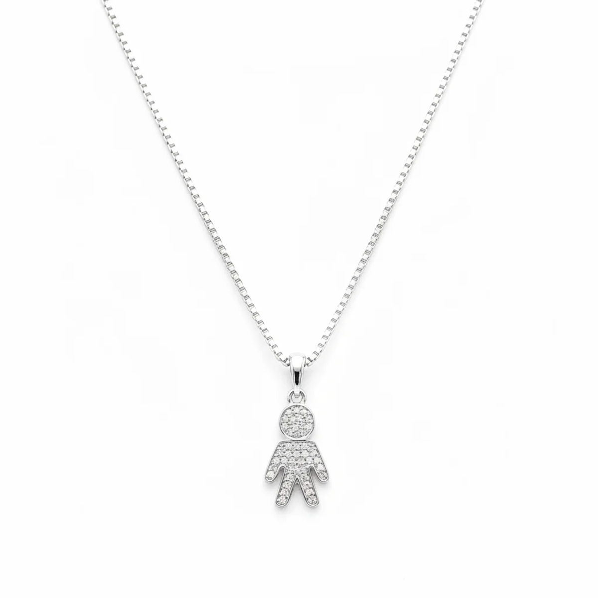 925 Sterling Silver Child Figure Pendant Necklace | Dublin Silver