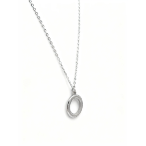 925 Sterling Silver Circle Pendant Necklace Elegant Chain | Dublin Silver