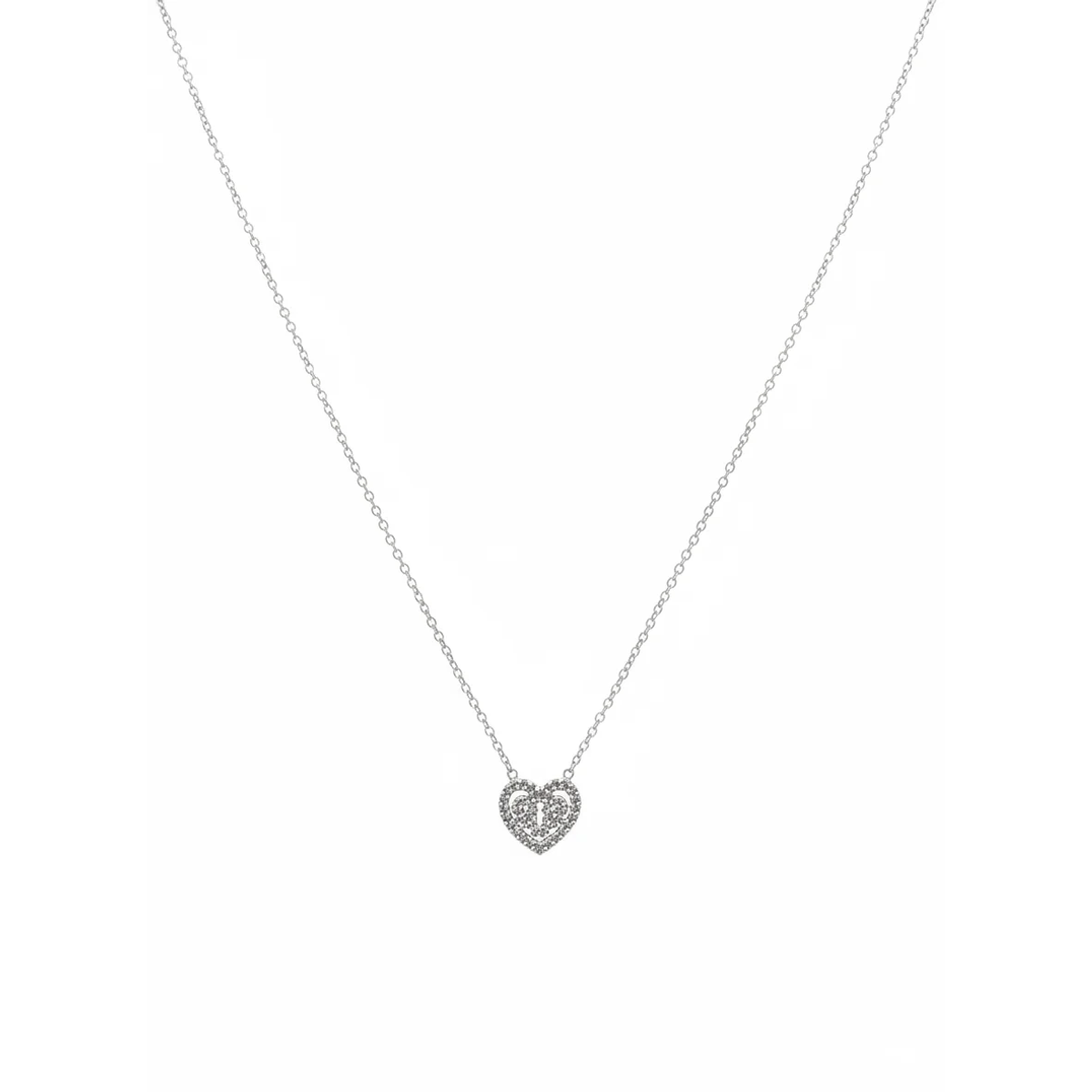 Sterling Silver Heart Pendant Necklace 18-inch Chain | Dublin Silver