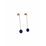 925 Sterling Silver Modern Dangle Earrings with Blue Stones | Dublin Silver