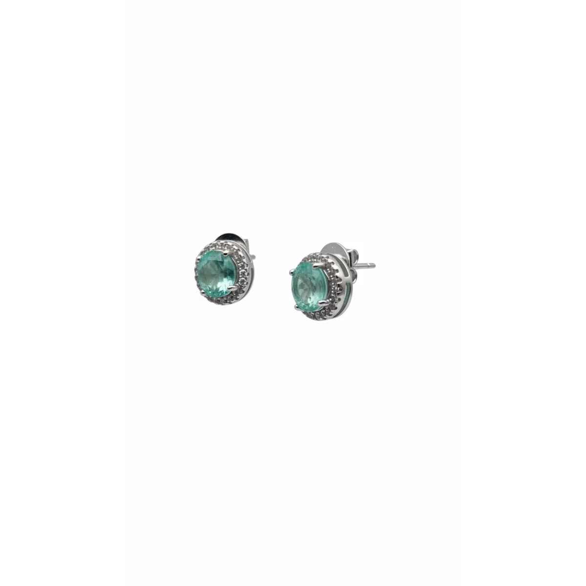 925 Sterling Silver Emerald Green Stud Earrings | Dublin Silver