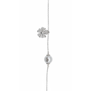 925 Sterling Silver Clover and Pearl Bracelet | Dublin Silver