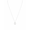 925 Sterling Silver Circle Pendant Necklace with Cubic Zirconia | Dublin Silver