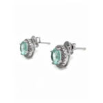 925 Sterling Silver Emerald Green Stud Earrings | Dublin Silver