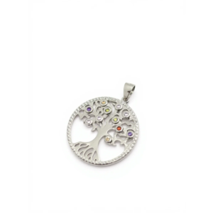 925 Sterling Silver Tree of Life Pendant with Gem Accents | Dublin Silver