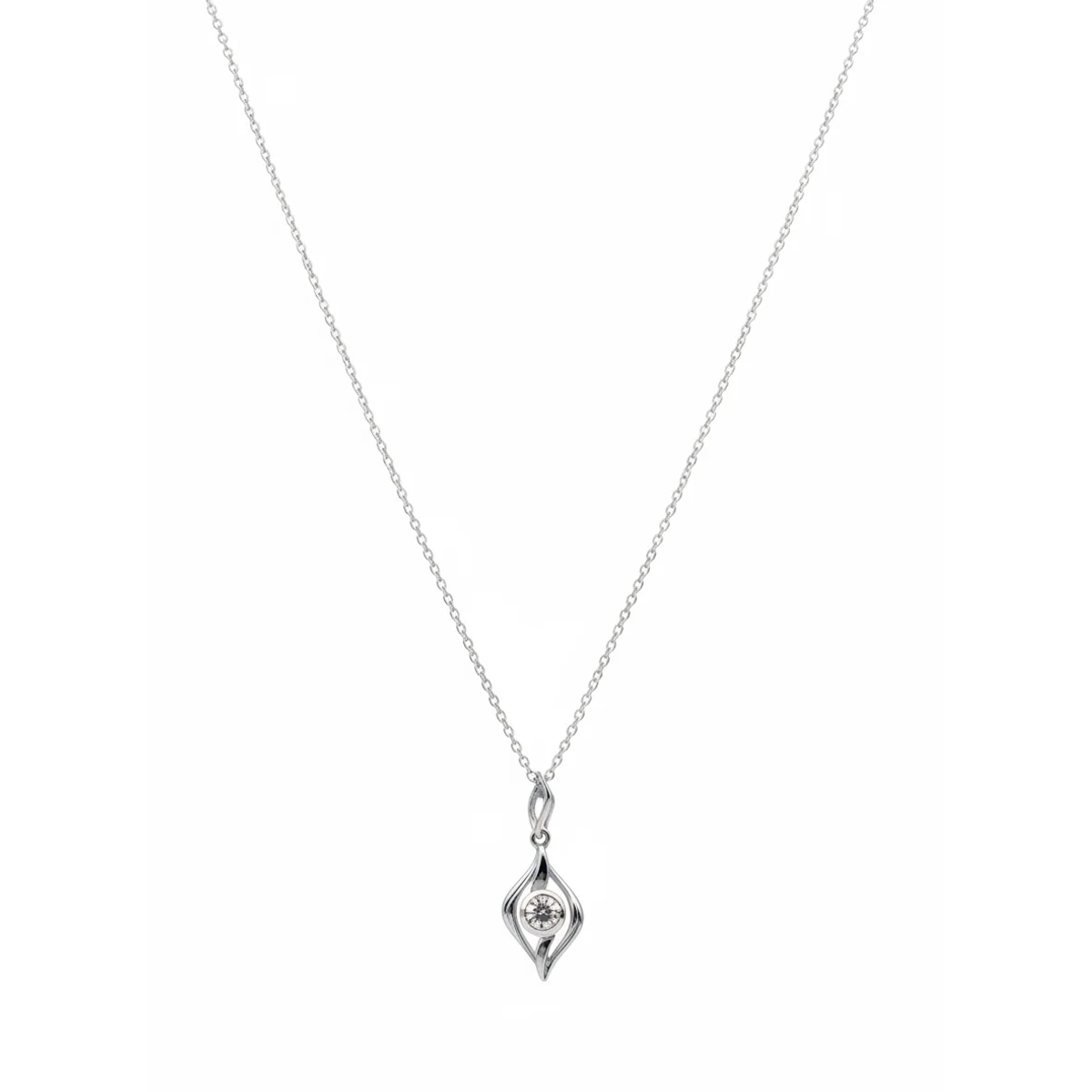 925 Sterling Silver Elegant Cubic Zirconia Pendant Necklace | Dublin Silver