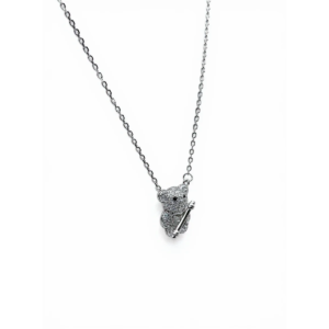 925 Sterling Silver Teddy Bear Pendant Necklace | Dublin Silver