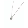 925 Sterling Silver Teardrop Pendant Necklace with Cubic Zirconia 18-inch Chain | Dublin Silver