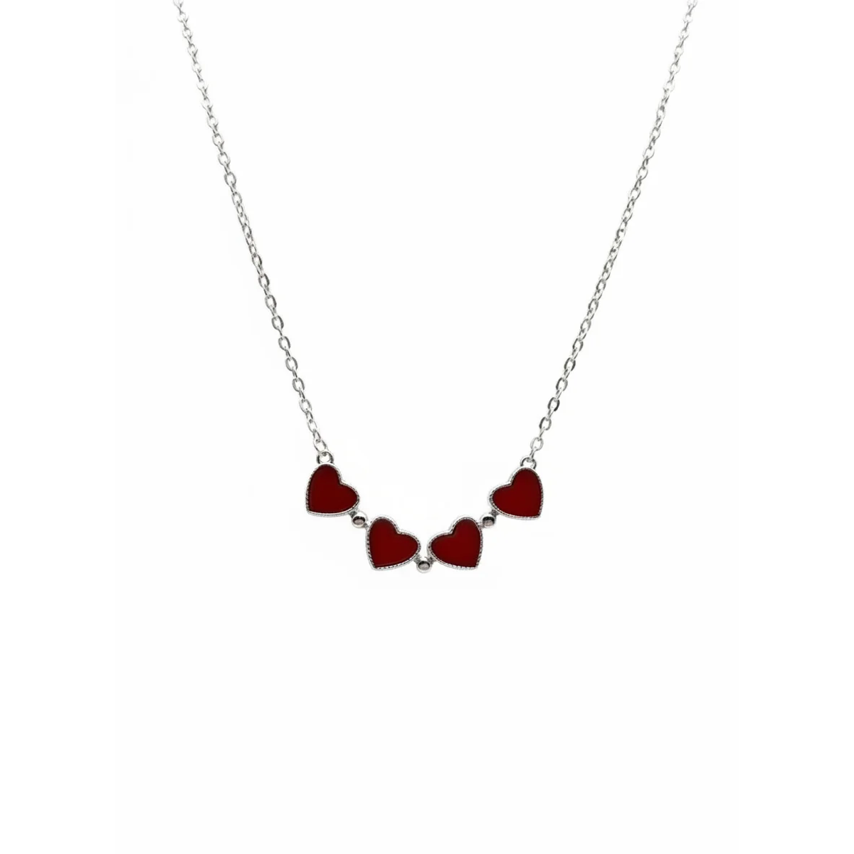 925 Sterling Silver Heart Clover Pendant Necklace 18-inch Chain | Dublin Silver