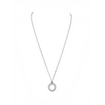 925 Sterling Silver Circle Pendant Necklace Elegant Chain | Dublin Silver