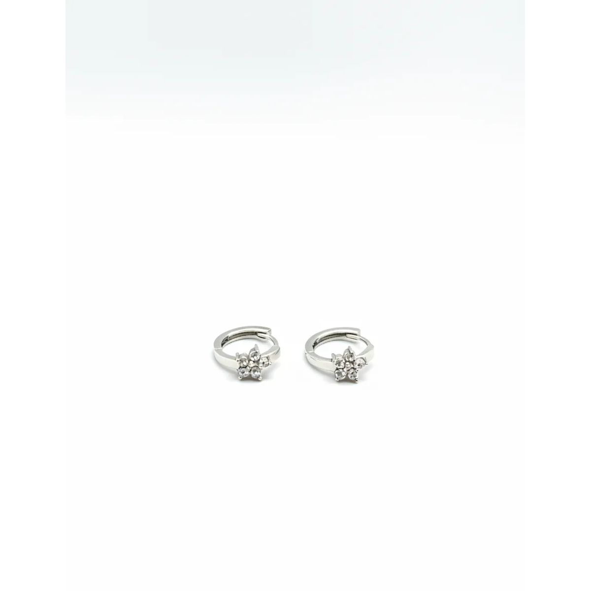 925 Sterling Silver Floral Crystal Stud Earrings | Dublin Silver