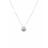 925 Sterling Silver Circle Pendant Necklace Cubic Zirconia | Dublin Silver