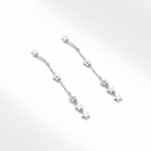 Sterling Silver Star Dangle Earrings | Dublin Silver