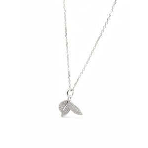 925 Sterling Silver Leaf Pendant Necklace | Dublin Silver