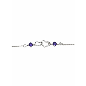 925 Sterling Silver Infinity Amethyst Bracelet with Lobster Clasp | Dublin Silver