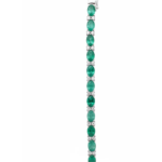 925 Sterling Silver Emerald Tennis Bracelet Box Clasp | Dublin Silver