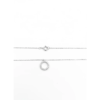 925 Sterling Silver Circle Pendant Necklace with Cubic Zirconia | Dublin Silver