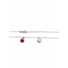 925 Sterling Silver Ladybird and Flower Pendant Necklace | Dublin Silver