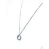 925 Sterling Silver Circle Pendant Necklace with Cubic Zirconia | Dublin Silver