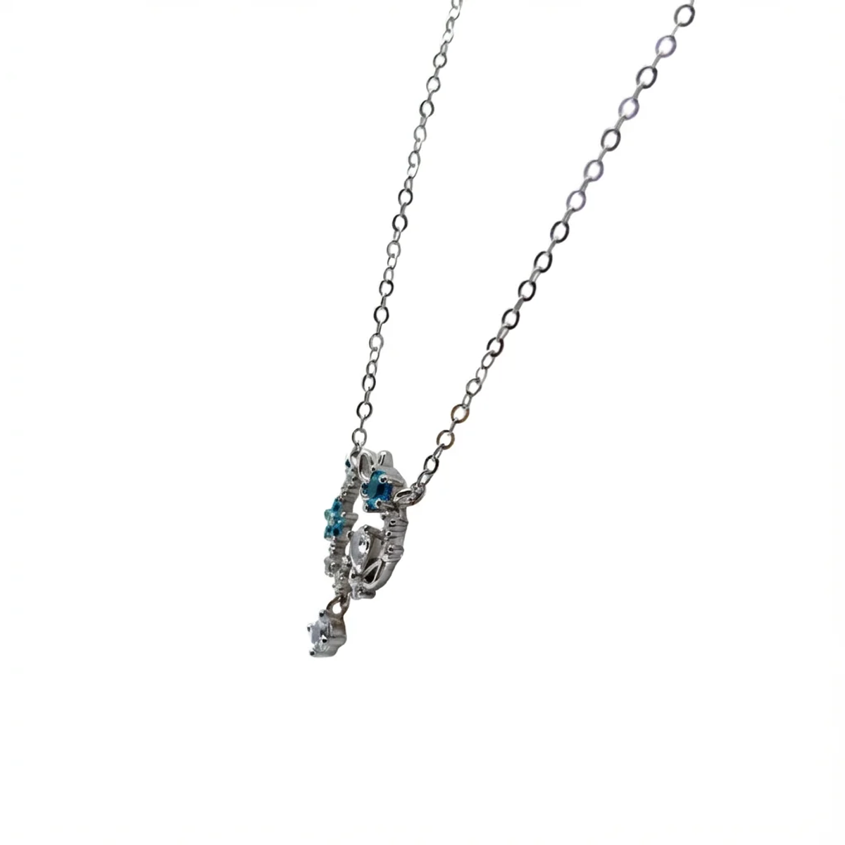 925 Sterling Silver Butterfly and Floral Pendant Necklace | Dublin Silver