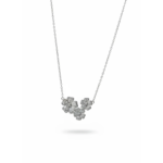 925 Sterling Silver Floral Necklace with Cubic Zirconia | Dublin Silver