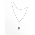 925 Sterling Silver Hamsa Hand Necklace Evil Eye Pendant | Dublin Silver