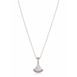 Elegant 925 Sterling Silver Pendant Necklace with Rose Gold Finish
