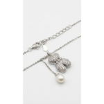 925 Sterling Silver Teddy Bear Pendant Necklace with Pearl Charm | Dublin Silver