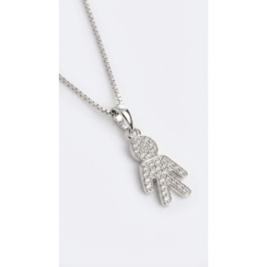 925 Sterling Silver Child Figure Pendant Necklace | Dublin Silver