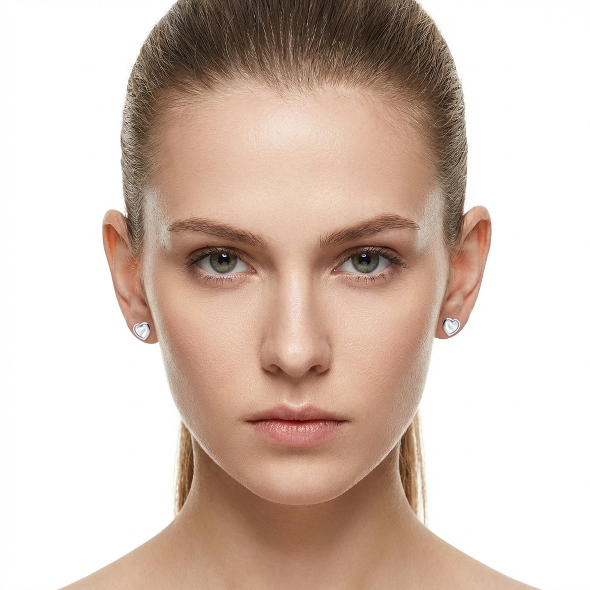 Elegant 925 Sterling Silver Earrings with White Shell Accents